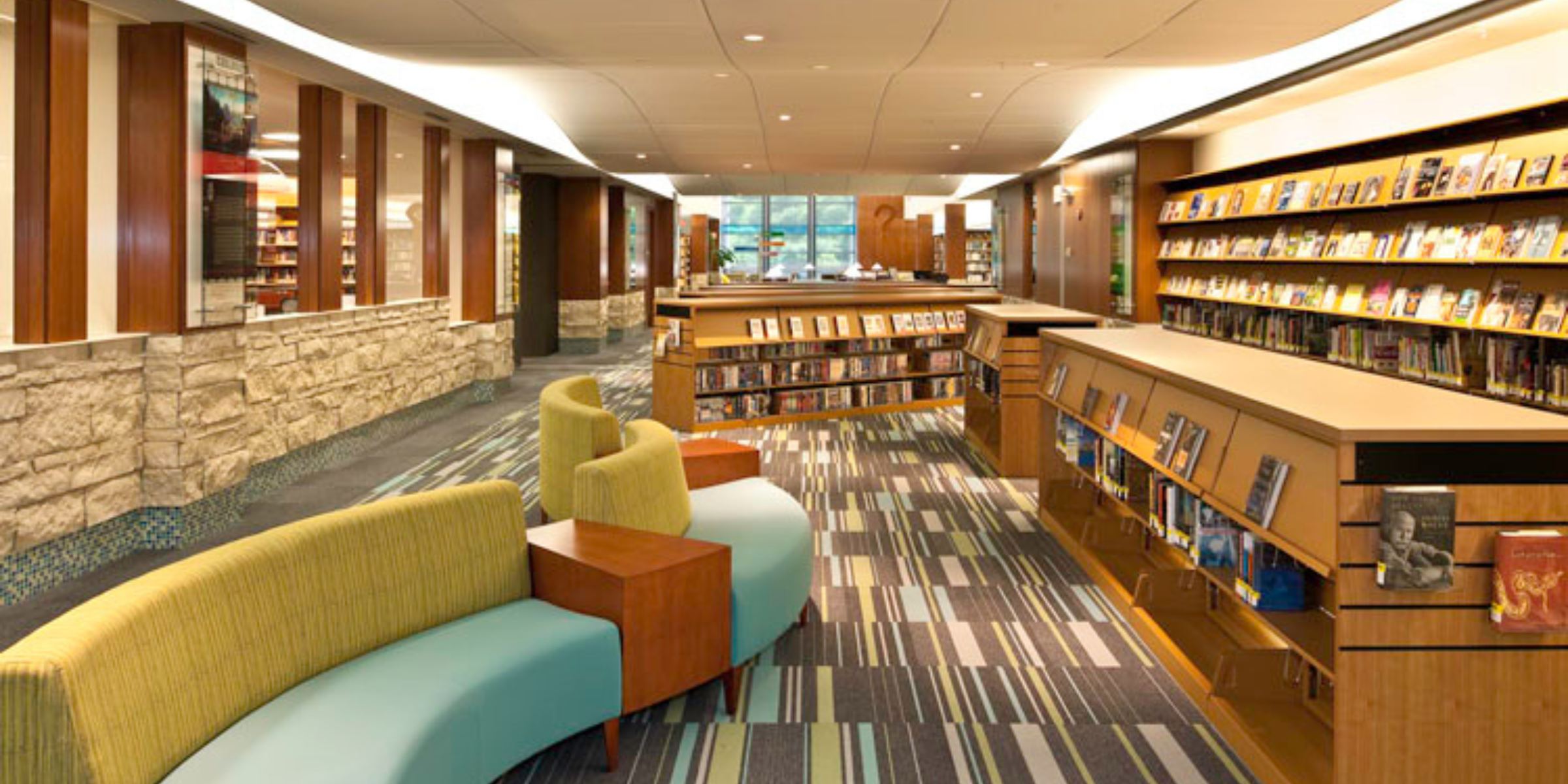Interior of current library building