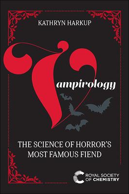 Black cover with a giant red V to begin the title Vampirology with a few grey bats on the cover