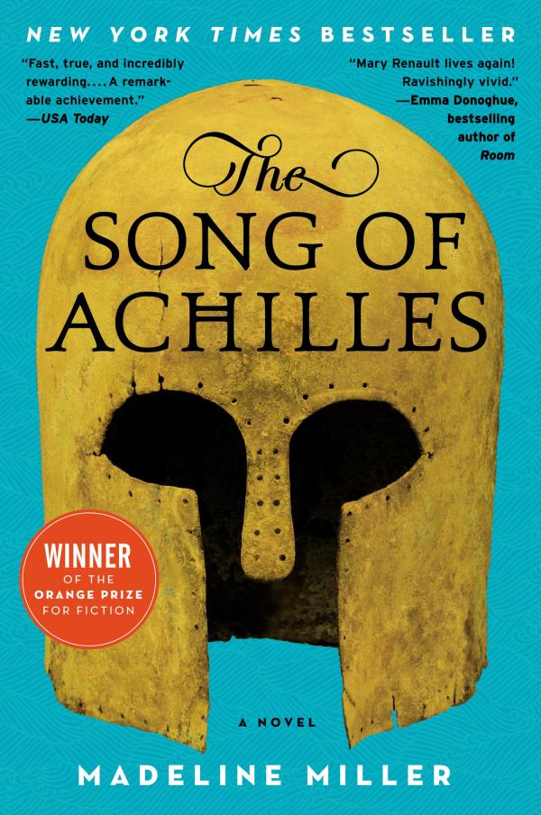 The Cover has a teal background with a golden Greek war helmet on the front.