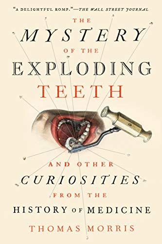 A mouth from chin to top lip is show open on the front cover with an odd dentist tool being used to examine the teeth.
